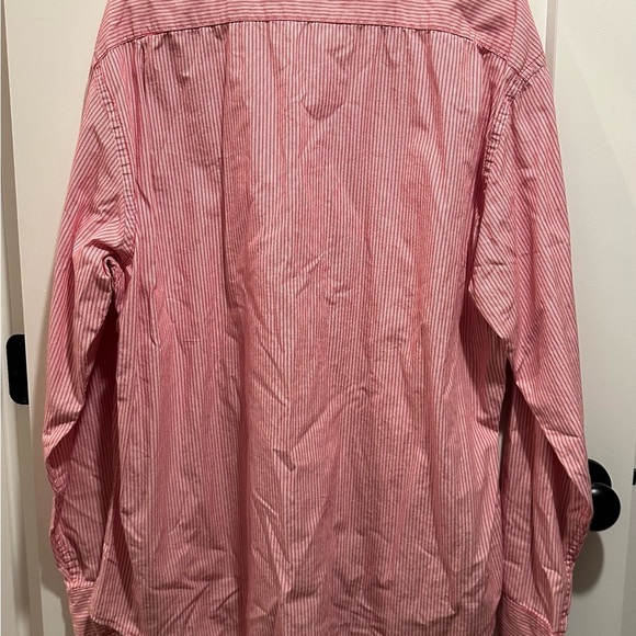 Men's Gap Long Sleeve Button Down Shirt Red‎ White Striped Size XXL 100% Cotton - Picture 2 of 6